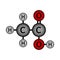 Acetic acid molecule icon