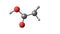 Acetic acid molecule rotating video Full HD