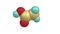 Acetic acid molecule rotating video Full HD