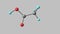 Acetic acid molecule rotating video Full HD