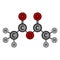 Acetic anhydride molecule icon