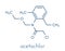 Acetochlor herbicide molecule. Skeletal formula