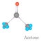 Acetone 3D molecule chemical science