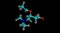 Acetyl-L-carnitine molecular structure isolated on black