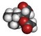 Acetylcarnitine ALCAR nutritional supplement molecule. Atoms are represented as spheres with conventional color coding: hydrogen