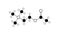 acetylcholine molecule, structural chemical formula, ball-and-stick model, isolated image ach