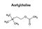 Acetylcholine structural formula of molecular structure
