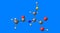 Acetylcysteine molecular structure isolated on blue