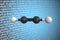 Acetylene scientific molecular model, 3D rendering