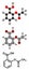 Acetylsalicylic acid (aspirin) pain relief drug molecule