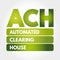 ACH - Automated Clearing House acronym, business concept background