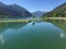 Achensee, northern part of Achen Lake with clear blue sky and fr