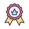 Achievement,  award,  badge, certified fully editable vector icons