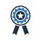 Achievement, award, ribbon, quality icon. Simple editable vector graphics