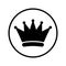 Achievement, crown, king, winner icon. Black vector graphics