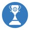 Achievement, winner prize, trophy icon design