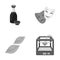 Achievements, trade, entertainment and other web icon in monochrome style.apparatus, research, medicine, icons in set