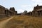 Achyuta Raya temple, Hampi, Karnataka. Sacred Center. View from the south-east. Also seen is the cloisters and the east gopura on