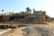 Achziv Park - the ruins of an ancient port of the crusader era on the shores of the Mediterranean Sea