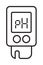 Acidity meter pH. The chemical tester. Icon of thin lines on a white background. Vector