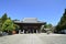 Acient wooden building and blue sky in Naritasan Shinshoji temple.