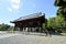 Acient wooden building and blue sky in Naritasan Shinshoji temple. the most famous temple in Narita city at Chiba Prefecture