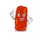 Acinetobacter bacteria mascot character design with one finger gesture