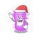 Acinetobacter baumannii Santa cartoon character with cute ok finger