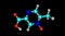 Acipimox molecular structure isolated on black
