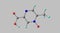 Acipimox molecular structure isolated on grey