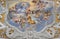 ACIREALE, ITALY - APRIL 11, 2018: The ceiling fresco of Archangel Gabriel Annunciation in church Chiesa di San Camillo