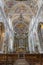 ACIREALE, ITALY - APRIL 11, 2018: The nave of baroque church Chiesa di San Camillo with the frescoes by Pietro Paolo Vasta 1745