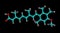 Acitretin molecular structure isolated on black