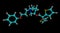 Aclidinium bromide molecular structure isolated on black