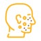 acne facial skin disease color icon vector illustration