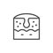 Acne structure line outline icon