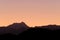 Aconcagua, highest mountain in the Americas, layers of the andean precordillera, view from Uspallata, Mendoza, Argentina