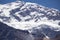 Aconcagua mountain peak with clear blue sky. Argentina