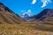 Aconcagua National Park\'s landscapes in between Chile and Argent