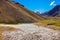 Aconcagua National Park\'s landscapes in between Chile and Argent