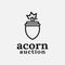 Acorn Auction Shield Logo Design Template
