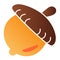 Acorn flat icon. Oak nut color icons in trendy flat style. Plant gradient style design, designed for web and app. Eps 10