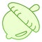 Acorn flat icon. Oak nut green icons in trendy flat style. Plant gradient style design, designed for web and app. Eps 10