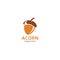 Acorn logo illustration vector template.