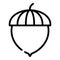 Acorn seed icon, outline style