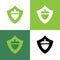 Acorn shield logo icon design template elements, oak protection symbol - Vector