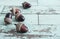 Acorn on vintage wooden background