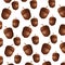 acorns autumn nature pattern background