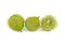 Acorns of Holm oak or Holly oak tree isolated on a white