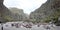 Acoustic choir singing concert at Torrent de Pareis in the spanish island of mallorca wide view